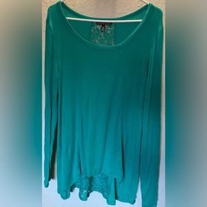 Victoria Secret NWOT never worn long sleeve with floral open stitch on back